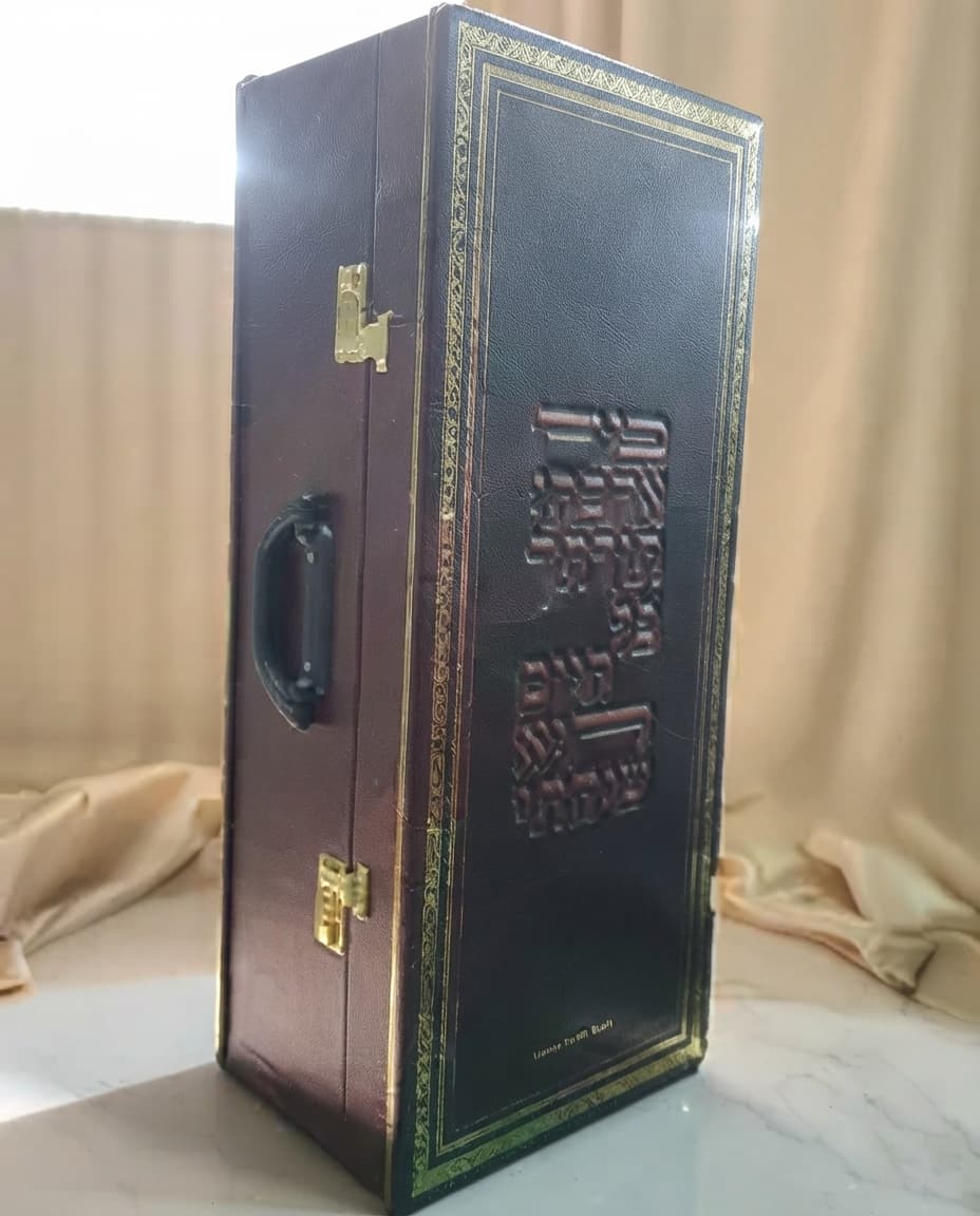 ארון קודש מעור יוקרתי עבודת יד עם גלגלות