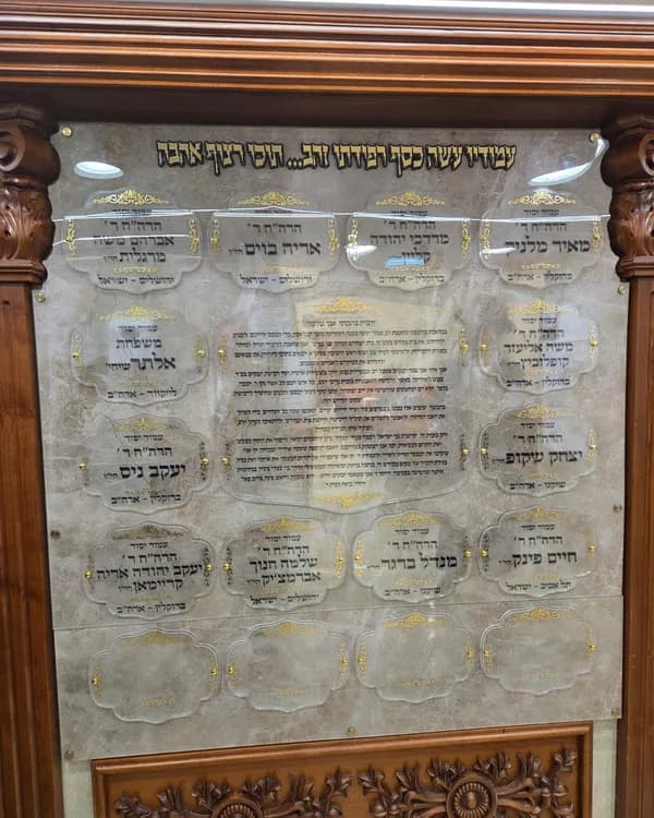 פרויקט שילוט והנצחה בבית כנסת בירושלים